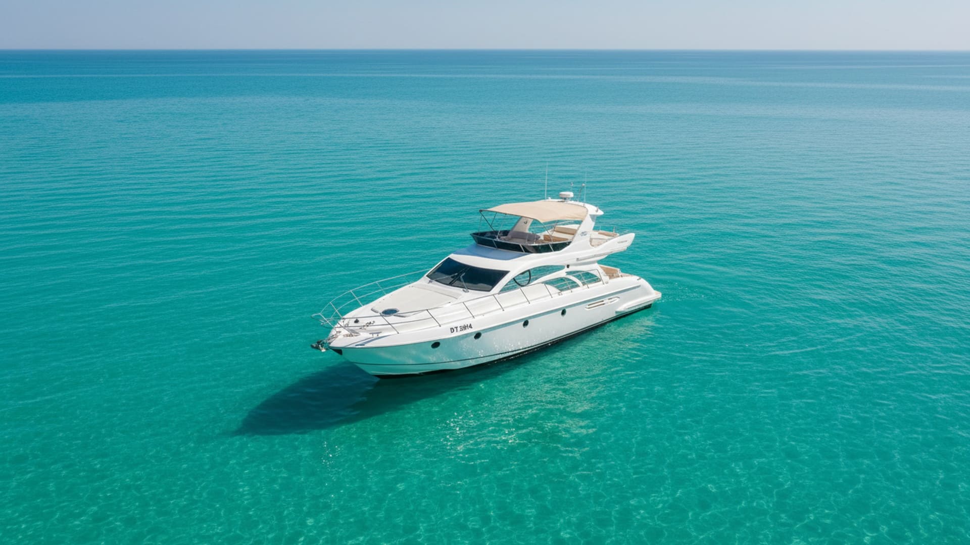 Silver Fortune 50 ft aerial view, luxury yacht rental