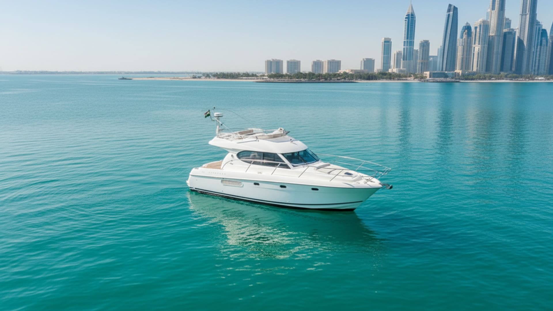 Paradise Explorer 32 ft aerial view, stunning Marina