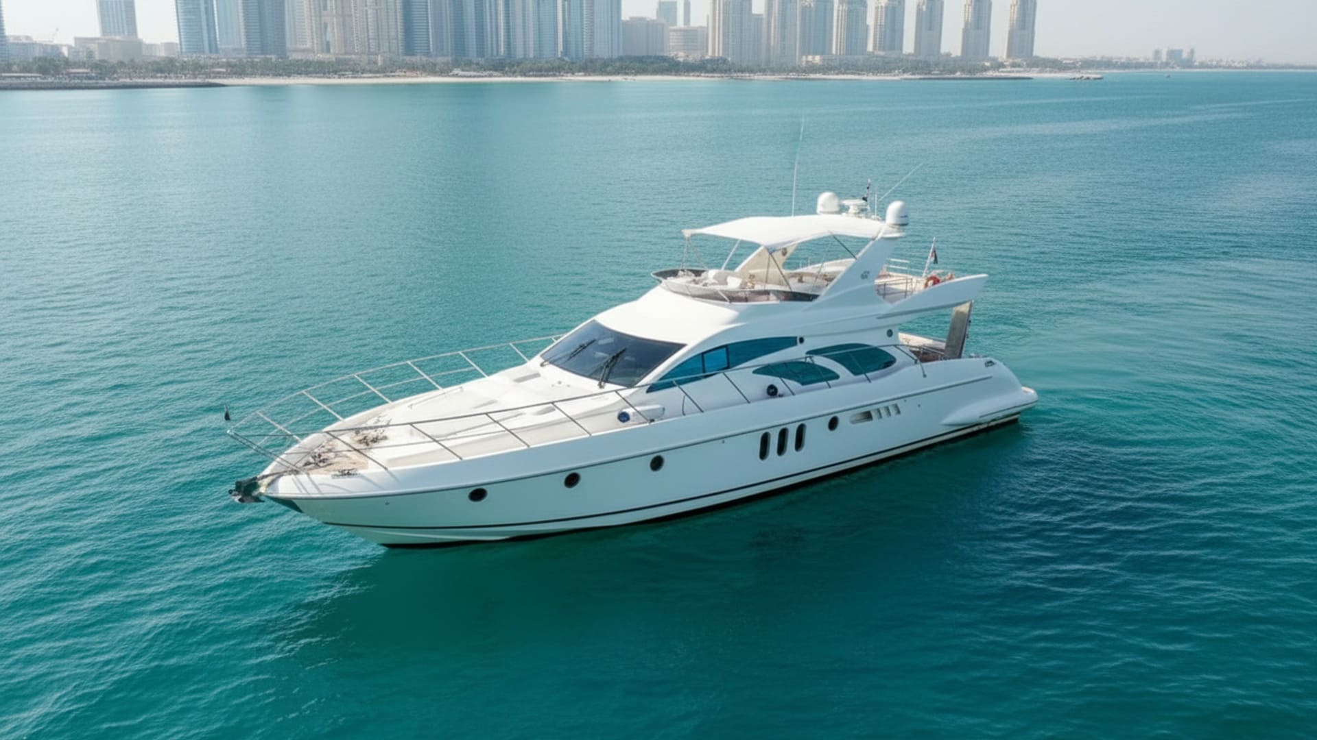 Diamond Crown 62 ft aerial view over Dubai Marina