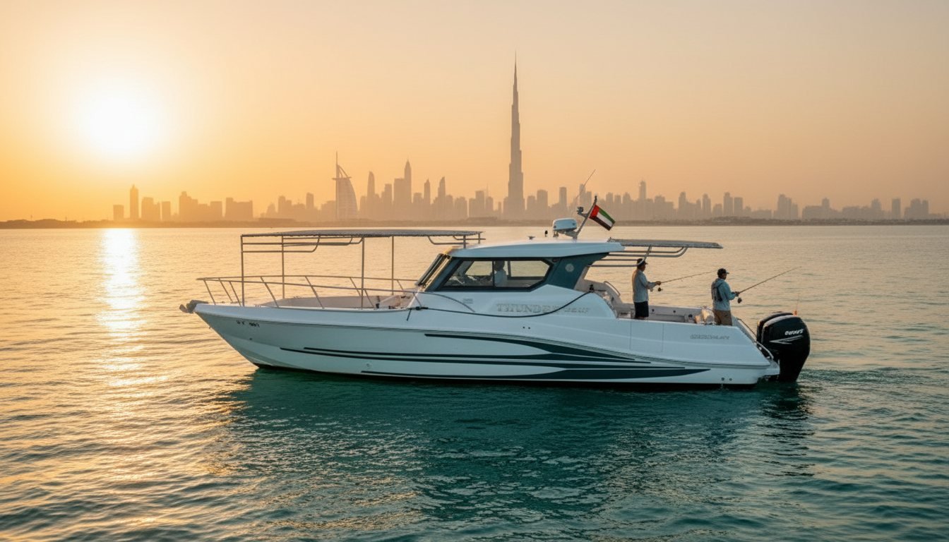 Flybridge Fishing Boat Rental in Dubai