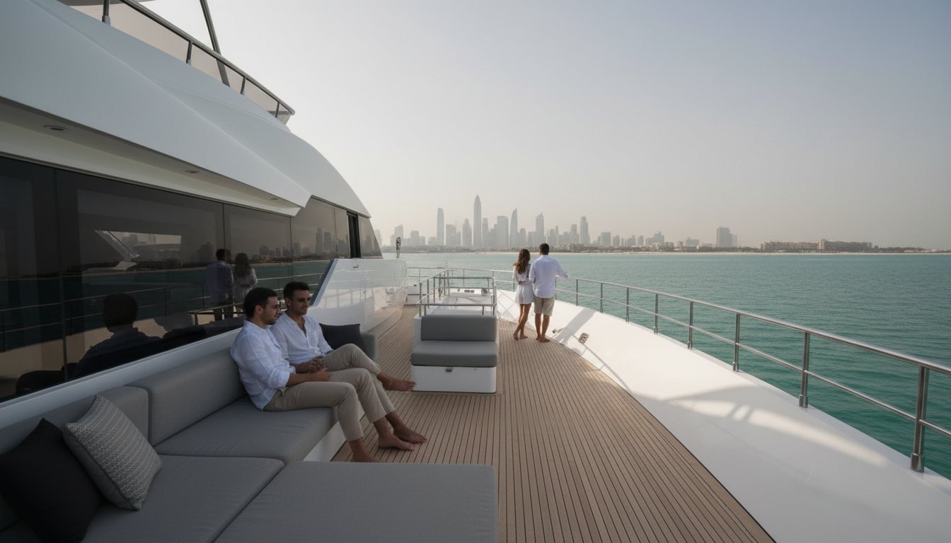 Yacht Rental for 50 to 100 People in Dubai
